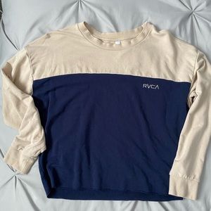 RVCA cropped two-tone long sleeve top